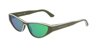 Longchamp Lo761s 318 Women's Sunglasses Green Size 56 In Black
