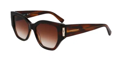 Longchamp Lo764s N 211 Occhiali Da Sole Marroni Per Donna In Brown