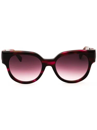 Longchamp Lo779sn Sunglasses In Textured Brown/purple/rose/grey Gradient