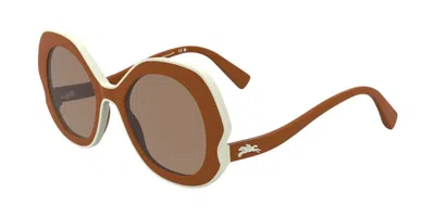 Longchamp Lo780s N 842 Women's Sunglasses Orange Size 52