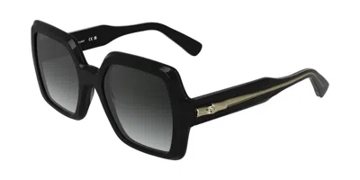 Longchamp Lo790s 001 Occhiali Da Sole Neri Per Donna In Black