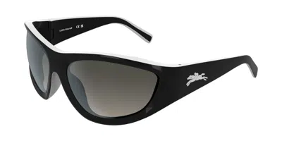 Longchamp Lo796s 001 Occhiali Da Sole Neri Per Donna In Black