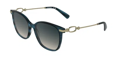 Longchamp Lo805s 407 Women's Sunglasses Blue Size 55