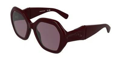 Longchamp Lo814s 601 Women's Sunglasses Burgundy Size 55