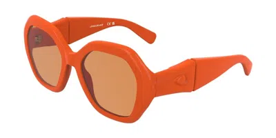 Longchamp Lo814s 842 Women's Sunglasses Orange Size 55