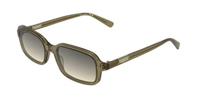 Longchamp Lo818s 319 Women's Sunglasses Green Size 53 In Transparent Khaki Green