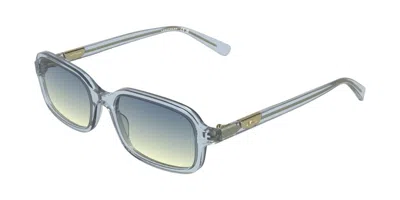 Longchamp Lo818s 405 Women's Sunglasses Blue Size 53 In Transparent Avio Blue