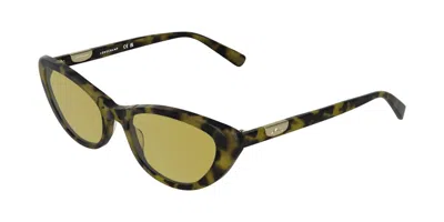 Longchamp Lo819s 321 Women's Sunglasses Tortoiseshell Size 54 In Khaki Green Tortoise