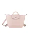 Longchamp Le Pliage Xtra Leather Bag With Shoulder Strap In Pink