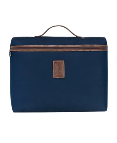 Longchamp Logo Briefcase In Blue