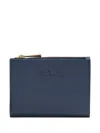 Longchamp Logo-embossed Compact Wallet In Blue