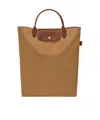 Longchamp Medium Cabas Replay Recycled Canvas Tote In Brown