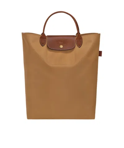 Longchamp Medium Cabas Replay Recycled Canvas Tote In Fawn