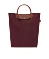 Longchamp Medium Cabas Replay Recycled Canvas Tote In Red