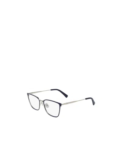Longchamp Logo Flat Mirror In Blue