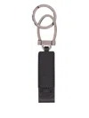 Longchamp Logo Keyring In Black