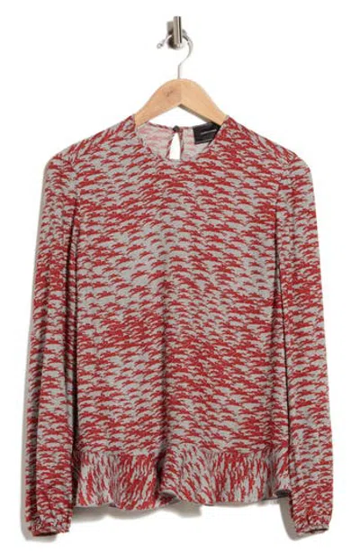 Longchamp Logo Print Peplum Top In Multi