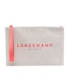 Longchamp Essential Canvas Pochette In White