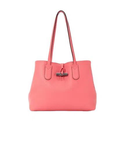 Longchamp Logo Shoulder Bag In Pink