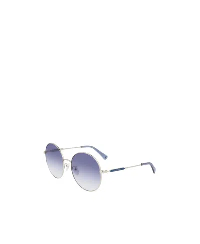 Longchamp Logo Sunglasses In White