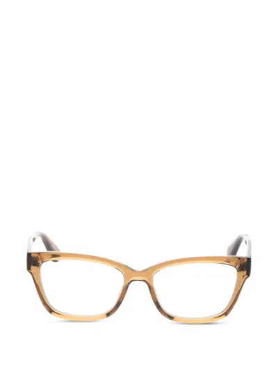 Longchamp Logo-detail Square-frame Glasses In Brown