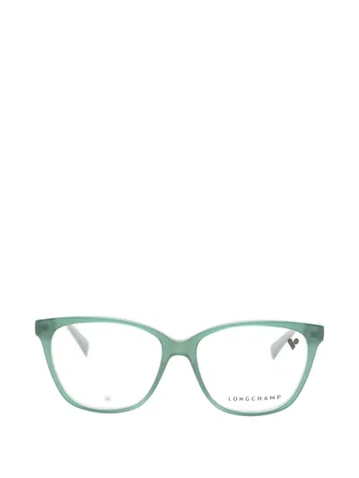 Longchamp Logo-plaque Cat-eye Glasses In Green