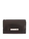 Longchamp Logo-plaque Foldover Wallet In Black