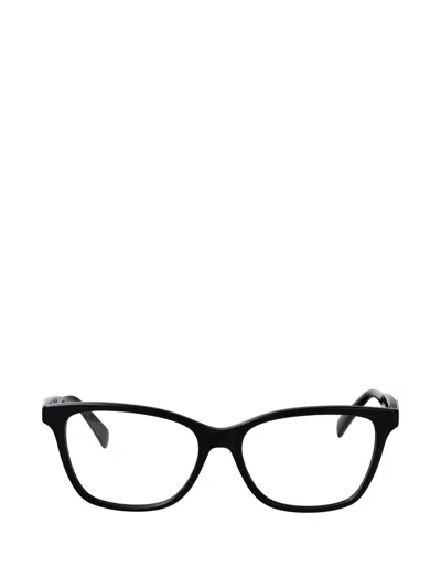 Longchamp Logo-plaque Square-frame Glasses In Black