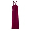 Longchamp Long Dress In Betterave