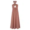 Longchamp Long Dress In Ecorce