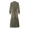 Longchamp Long Dress In Laurier
