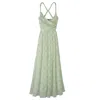 Longchamp Long Dress In Vert D'eau