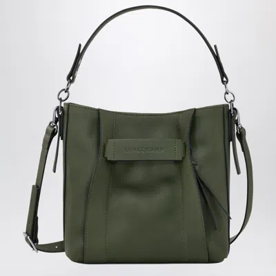 Longchamp Small 3d Leather Crossbody Bag In Green