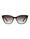 Longchamp Cat Eye Lo659s Sunglasses Woman Sunglasses Black Size 57 Acetate In Black