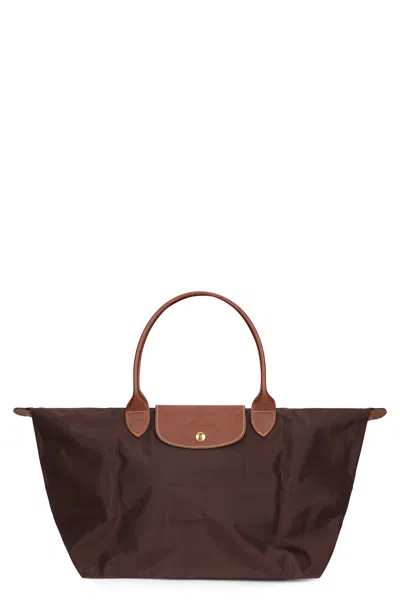 Longchamp Long-handle Le Pliage Everyday Tote Bag In Brown