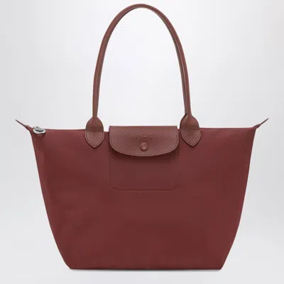 Longchamp Long-handle Le Pliage One-shoulder Bag In Burgundy