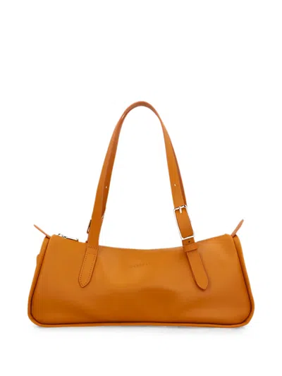 Longchamp Looong Buckle-strap Shoulder Bag In Orange