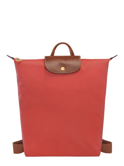 Longchamp Women's M Le Plaige Backpack In Red