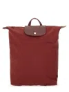 Longchamp M Le Plaige Backpack In Red