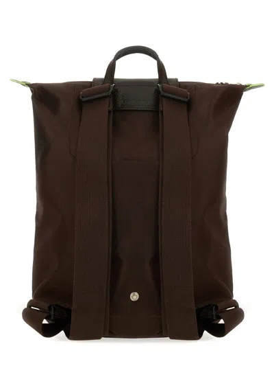 Longchamp "foldable Top Handle Adjustable Straps" Backpack In Brown