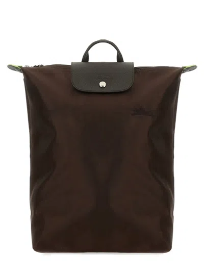 Longchamp "m Le Pliage" Backpack In Brown
