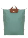 Longchamp "m Le Pliage" Backpack In Green