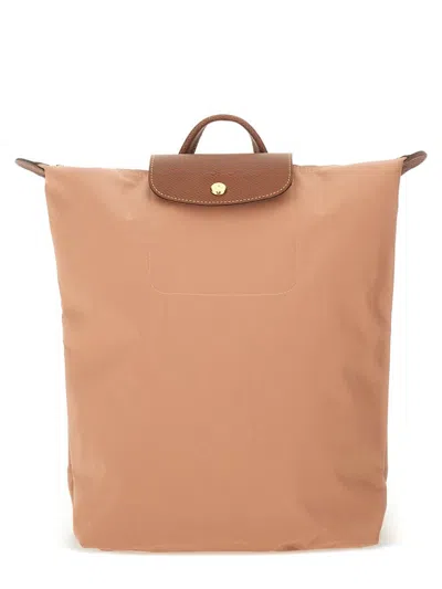 Longchamp "m Le Pliage" Backpack In Pink