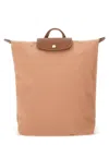 Longchamp Backpack With Adjustable Straps And Top Handle In Pink