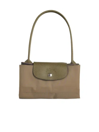 Longchamp 'm Le Pliage Green' Green Canvas Shoulder Bag In Multi