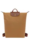 Longchamp Backpack "m Le Pliage Original" In Brown