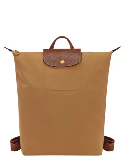 Longchamp "m Le Pliage Original" Backpack In Brown