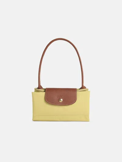 Longchamp 'm Le Pliage Original' Pistachio Tela Shoulder Bag In Yellow