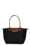 Longchamp Le Pliage Medium Folding Tote Bag In Black