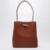 Longchamp M Le Roseau Hobo Bag In Bark Colour In Black